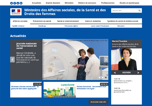 Le ministère de la santé revisite son site web